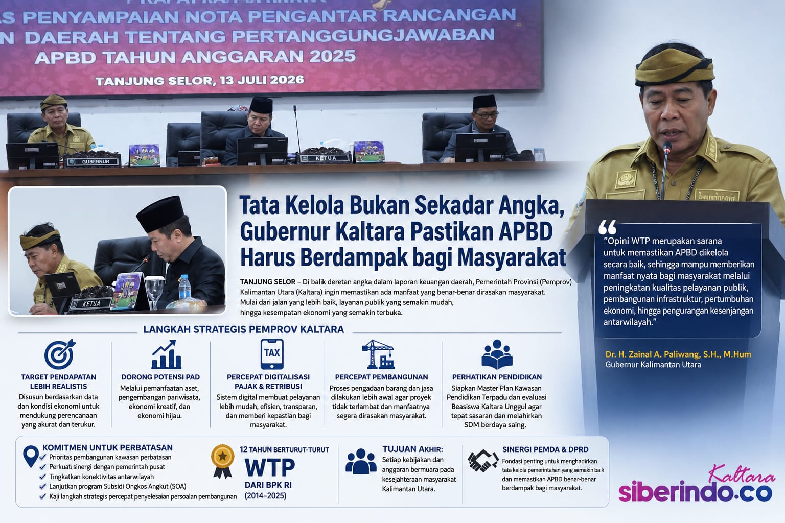 Tata Kelola Bukan Sekadar Angka, Gubernur Kaltara Pastikan APBD Harus Berdampak bagi Masyarakat
